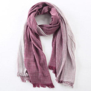Planet Gates wine red Winter Scarf Women and Men Striped Cotton Linen Scarfs Vintage Oversized Shawls and Scarves