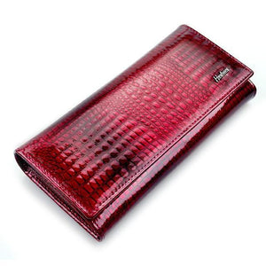 Planet Gates wine red Women Wallets and Purses Luxury Brand Alligator Long Genuine Leather Ladies Clutch Coin Purse Female Crocodile Cow Wallet