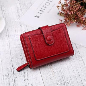 Planet Gates wine red Women Wallets New Luxury Brand Red Black Small Mini Coin Purse Hasp Card Holder Lady Wallet Zipper Female Leather Buckle