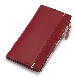 Planet Gates Wine Red Women Wallets Wallet Female New Arrival Zipper Women Wallets Brand Design High Quality Pu leather Clutch Classic Design