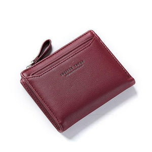 Planet Gates Wine Red Women Wallets With Individual ID Card Holder Zipper Coin Pocket Ladies Small Purses Female Wallet Carteira High Quality