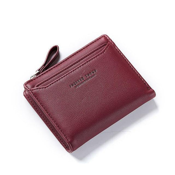 Planet Gates Wine Red Women Wallets With Individual ID Card Holder Zipper Coin Pocket Ladies Small Purses Female Wallet Carteira High Quality