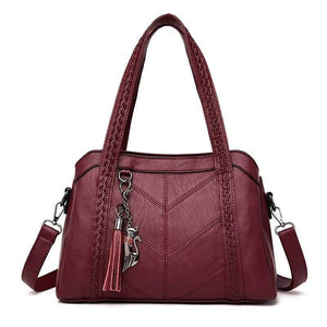 Soft Leather Luxury handbags Women bags Designer Tassel Crossbody Shoulder Bags For Women