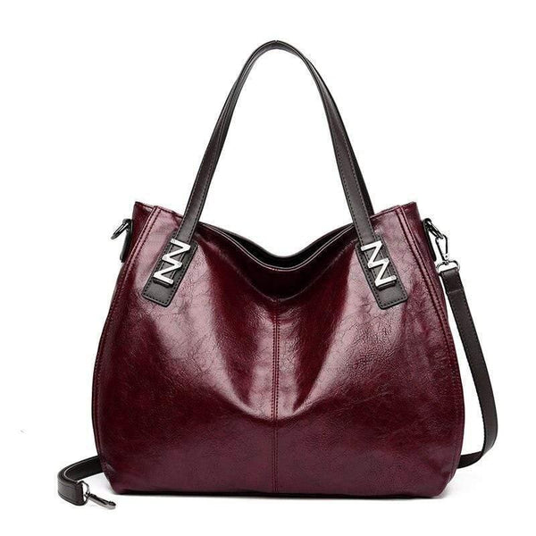 Women Oil Wax Leather Designer Handbags High Quality Shoulder Bags Ladies PU Leather Women Bags