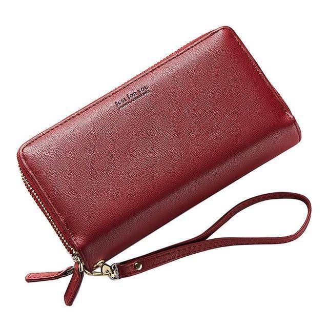 Planet Gates Double Zipper Wristband Long Clutch Wallets For Women Large Capacity Card Holder Purse Phone Pocket Wallet Female