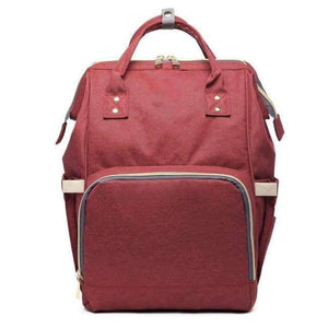 Planet Gates WineRed Fashion  Maternity Nappy Bag Large Capacity Baby Bag Travel Backpack Desinger Nursing Bag for Baby Care