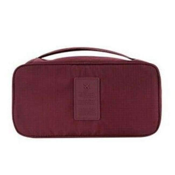 Planet Gates winered Travel Stroage Bag Lady Make up cosmetic Toiletries Clothes Bra organization Weekend Overnight Underwear Accessories