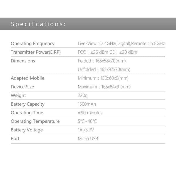 Planet Gates Wingsland R6 5.8GHz Switchable Mode Foldable Transmitter Remote Controller For Wingsland S6 RC Quadcopter Drone FPV Part