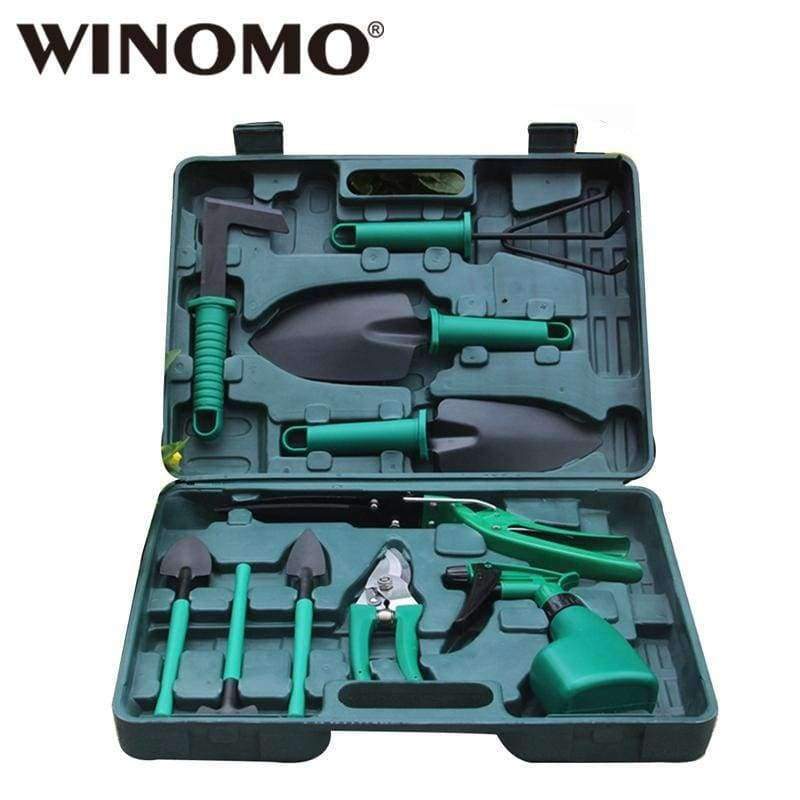 Planet Gates WINOMO 10pcs Garden Tools Case Anti-rust Lightweight Garden Tool Set Gardening Supplies Garden Tool Kit for Clipping Weeding