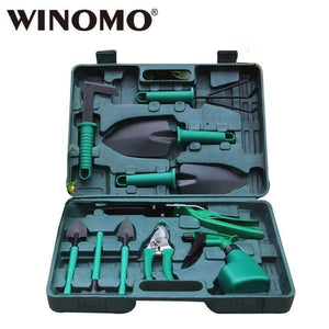Planet Gates WINOMO 10pcs Garden Tools Case Anti-rust Lightweight Garden Tool Set Gardening Supplies Garden Tool Kit for Clipping Weeding