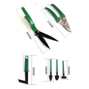 Winomo 10Pcs Garden Tools Case Anti-Rust Lightweight Garden Tool Set Gardening Supplies Garden Tool Kit For Clipping Weeding