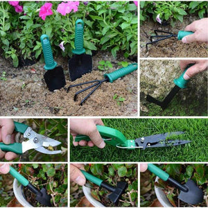 Planet Gates WINOMO 10pcs Garden Tools Case Anti-rust Lightweight Garden Tool Set Gardening Supplies Garden Tool Kit for Clipping Weeding