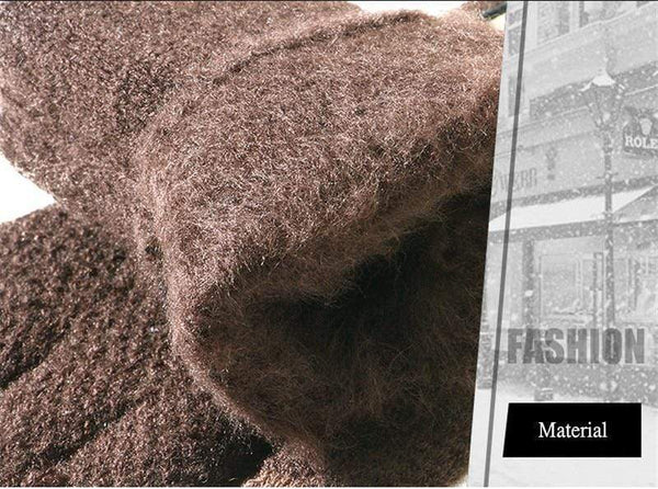 Planet Gates Winter Autumn Men Knitted Gloves Touch Screen High Quality Male Thicken Warm Wool Cashmere Solid Gloves Men Mitten Business