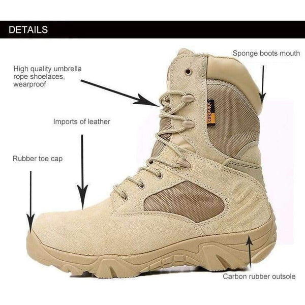 Planet Gates Winter Autumn Men Military Boots Quality Special Force Tactical Desert Combat Ankle Boats Army Work Shoes Leather Snow Boots