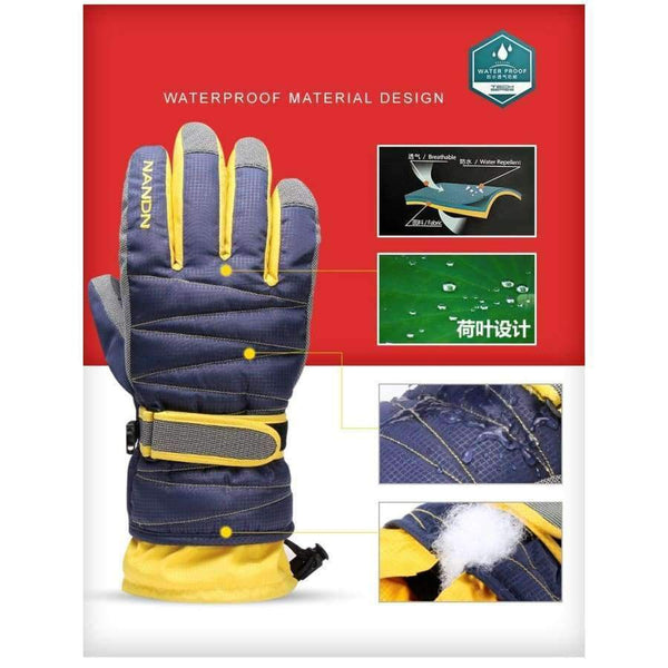 Planet Gates Winter Family Skiing Gloves Windproof Waterproof Thickness Cotton Gloves Sports Ski Snowboard Gloves Adult Children