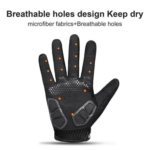 Planet Gates Winter Full Finger Gloves Men Touch Screen Anti-shock Breathable Fitness Gloves Weightlifting Sports