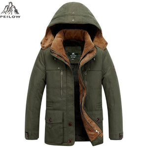 Planet Gates Winter Jacket men Brand Warm Thicken Coats Quality Middle age mens Cotton-Padded