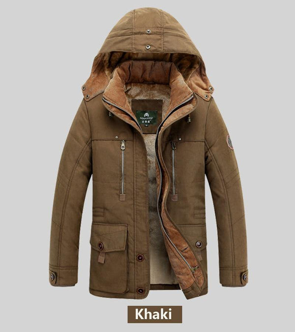 Planet Gates Winter Jacket men Brand Warm Thicken Coats Quality Middle age mens Cotton-Padded