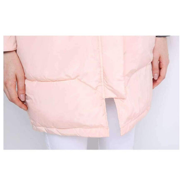 Planet Gates Winter Jacket Women 2018 Knee Length Pink Coat Camperas Mujer Abrigo Invierno 2018 Female Overcoat Parkas For Women