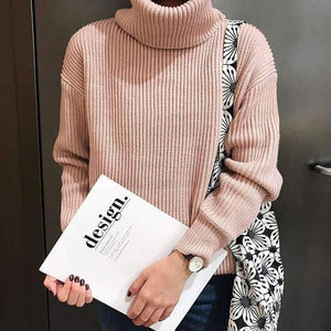 Planet Gates Winter Knitted Sweaters Women Fashion Turtleneck Pullover Sweater Female Casual All-match Jumper 8 Colors