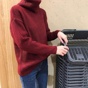 Planet Gates Winter Knitted Sweaters Women Fashion Turtleneck Pullover Sweater Female Casual All-match Jumper 8 Colors