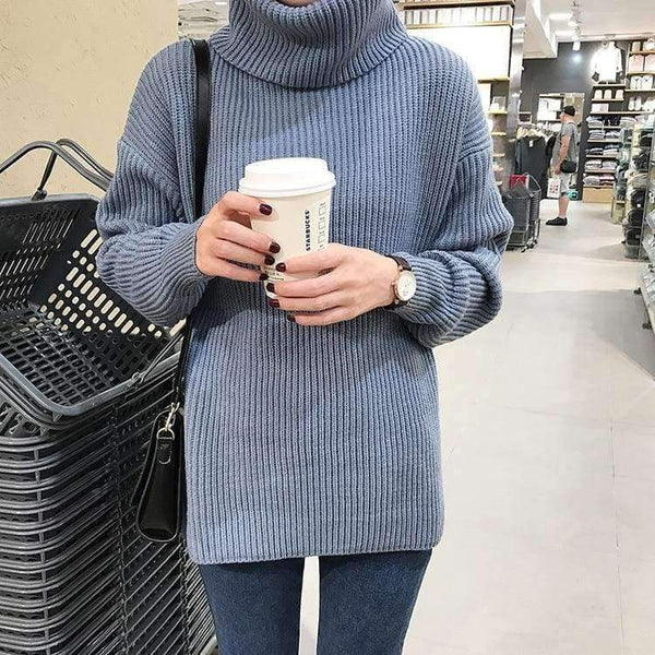 Planet Gates Winter Knitted Sweaters Women Fashion Turtleneck Pullover Sweater Female Casual All-match Jumper 8 Colors