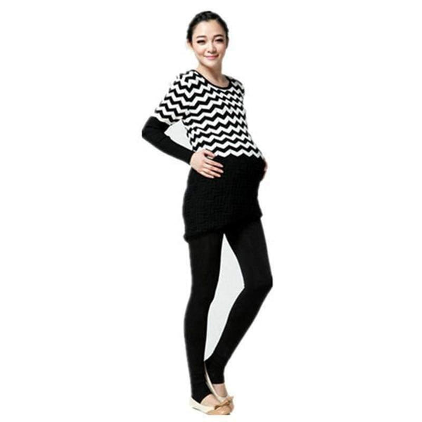 Planet Gates Winter Maternity Plus Velvet Thickening  Leggings Pants Clothes For Pregnant Women Warm High Waist Suspender Pregnancy Trousers