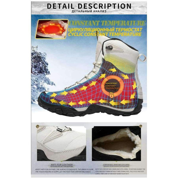 Planet Gates Winter Men Hiking Shoes Wool Lining Snow Boots Outdoor Hunting Boots Waterproof Mountaine Shoes Men Climbing Shoes man