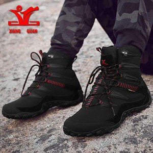 Planet Gates Winter Men Hiking Shoes Wool Lining Snow Boots Outdoor Hunting Boots Waterproof Mountaine Shoes Men Climbing Shoes man