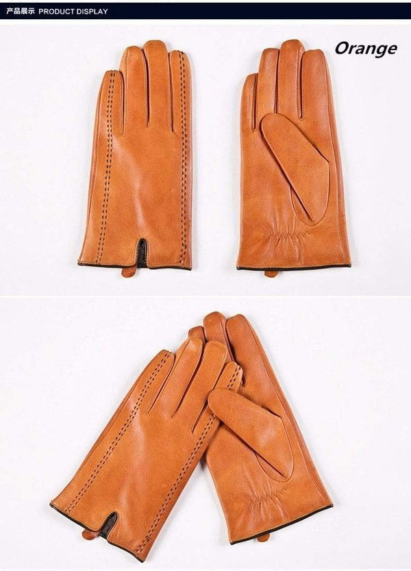 Planet Gates Winter Men's Genuine Leather Gloves  New Brand Touch Screen Gloves Fashion Warm Black Gloves Goatskin Mittens GSM012