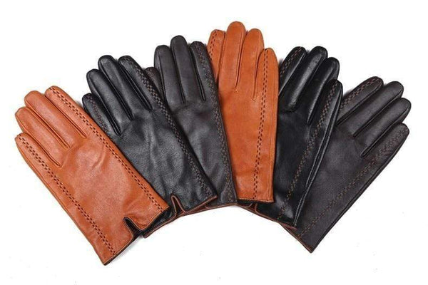 Planet Gates Winter Men's Genuine Leather Gloves  New Brand Touch Screen Gloves Fashion Warm Black Gloves Goatskin Mittens GSM012