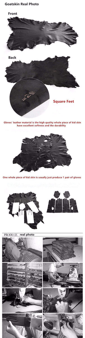 Planet Gates Winter Men's Genuine Leather Gloves  New Brand Touch Screen Gloves Fashion Warm Black Gloves Goatskin Mittens GSM012