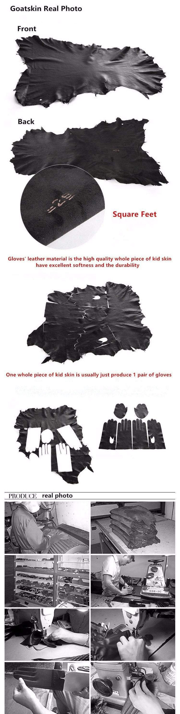 Planet Gates Winter Men's Genuine Leather Gloves  New Brand Touch Screen Gloves Fashion Warm Black Gloves Goatskin Mittens GSM012