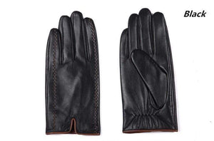 Planet Gates Winter Men's Genuine Leather Gloves  New Brand Touch Screen Gloves Fashion Warm Black Gloves Goatskin Mittens GSM012