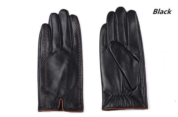 Planet Gates Winter Men's Genuine Leather Gloves  New Brand Touch Screen Gloves Fashion Warm Black Gloves Goatskin Mittens GSM012