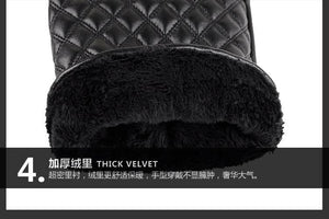 Planet Gates Winter Men's  Leather Gloves  New Brand Touch Screen Gloves Fashion Warm Black Gloves