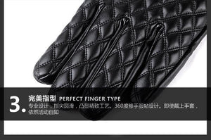 Planet Gates Winter Men's  Leather Gloves  New Brand Touch Screen Gloves Fashion Warm Black Gloves