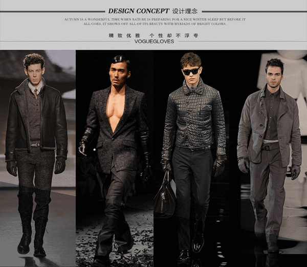 Planet Gates Winter Men's  Leather Gloves  New Brand Touch Screen Gloves Fashion Warm Black Gloves