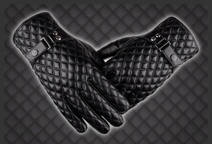 Planet Gates Winter Men's  Leather Gloves  New Brand Touch Screen Gloves Fashion Warm Black Gloves