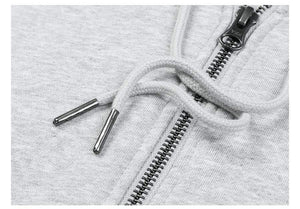 Planet Gates Winter New Cotton-Jersey Zip-Up Hoodie Men basic hooded Sweatshirts Comfortable Jogger Jackets Outerwear