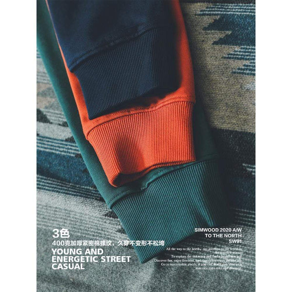 Planet Gates Winter new sweatshirts men fashion contrast color jogger hoodies raglan sleeves plus size tops SJ120869