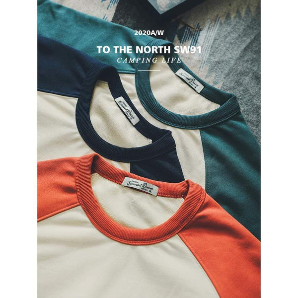 Planet Gates Winter new sweatshirts men fashion contrast color jogger hoodies raglan sleeves plus size tops SJ120869