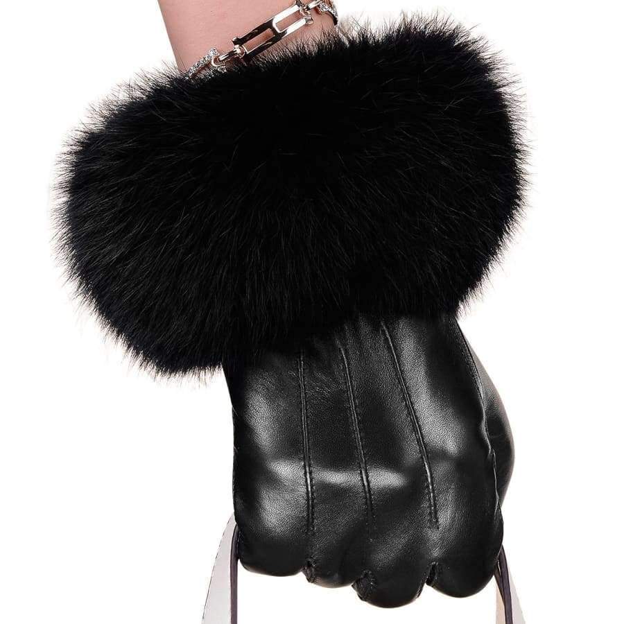 Planet Gates Winter Spring Fashion Winter Sheepskin Gloves Top Lambskin Solid Real Genuine Leather Women Wrist Driving Glove