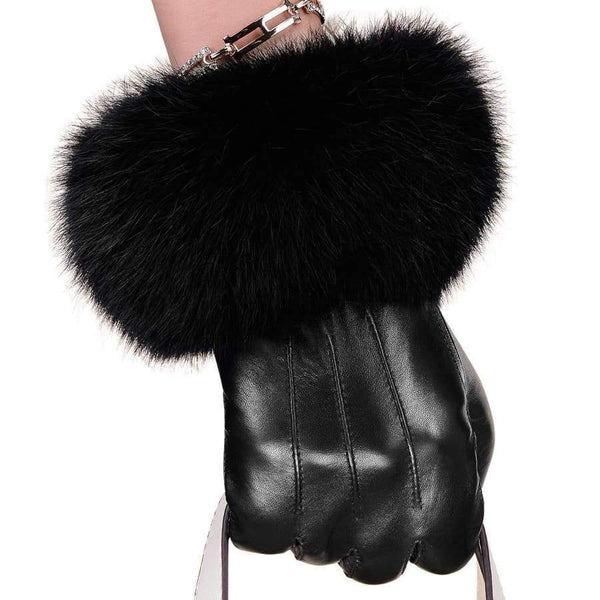 Planet Gates Winter Spring Fashion Winter Sheepskin Gloves Top Lambskin Solid Real Genuine Leather Women Wrist Driving Glove