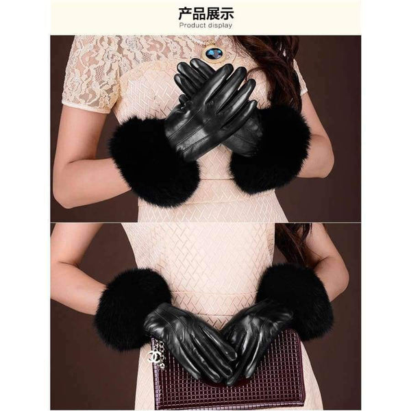 Planet Gates Winter Spring Fashion Winter Sheepskin Gloves Top Lambskin Solid Real Genuine Leather Women Wrist Driving Glove