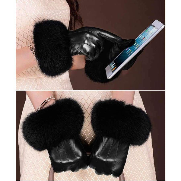 Planet Gates Winter Spring Fashion Winter Sheepskin Gloves Top Lambskin Solid Real Genuine Leather Women Wrist Driving Glove