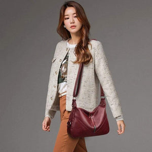 Winter Style  Bolsas Soft Leather Luxury Handbags Women Bags Designer Multi-pocket Crossbody