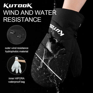 Planet Gates Winter Thermal Ski Gloves Snowmobile Down Gloves Waterproof Leather Snow Gloves Skating Snowboard Skiing Mitten Men Women