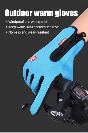 Planet Gates Winter Warm Cycling Gloves Fitness High-quality Men Women  Windproof Bike Motorcycle Fishing Gloves Full Finger Touchscreen Ski