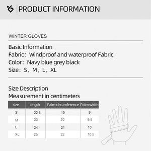 Planet Gates Winter Warm Cycling Gloves Fitness High-quality Men Women  Windproof Bike Motorcycle Fishing Gloves Full Finger Touchscreen Ski